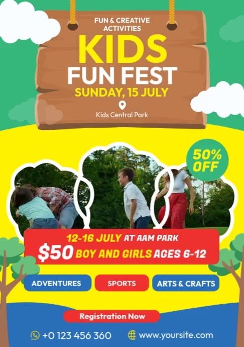 Plantilla de Kids Summer Camp Video Template | PosterMyWall