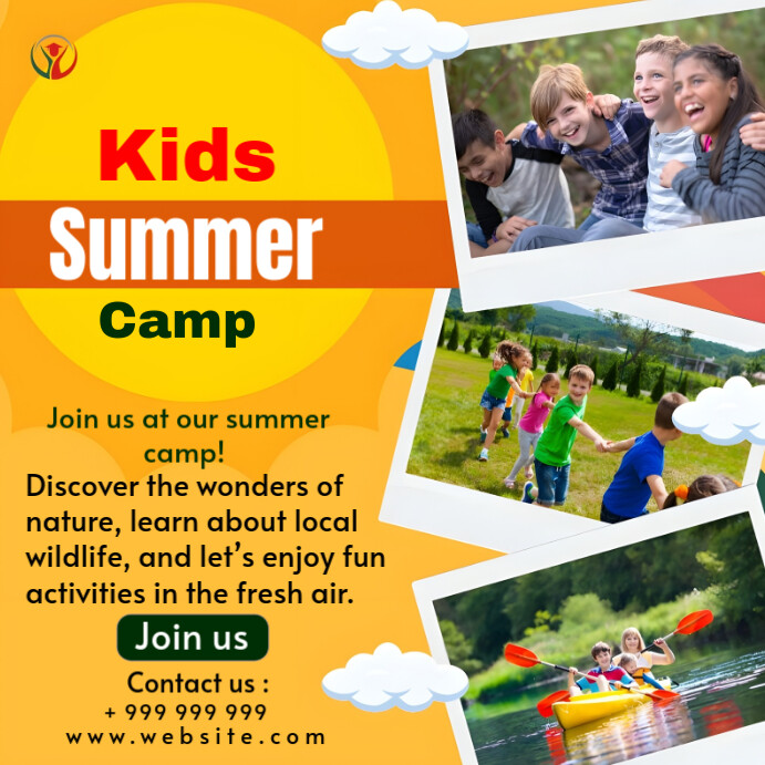 kids summer flyer kids summer camp poster Template | PosterMyWall