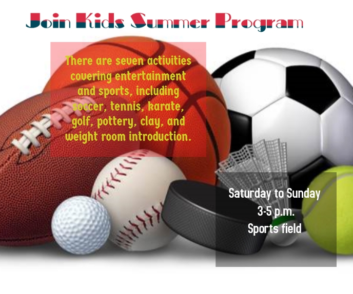 Kids Summer Program Template | PosterMyWall