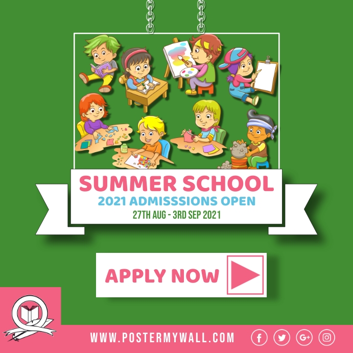 KIDS SUMMER SCHOOL SUMMER CAMP FLYER AD TEMPL Template | PosterMyWall