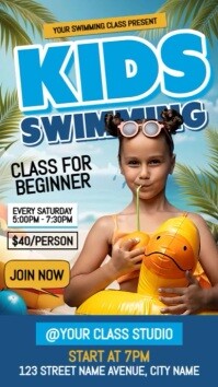 Kids Swimming Class Reel Instagram template
