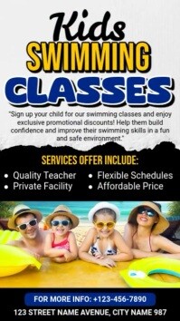 Kids Swimming Classes Facebook Story template