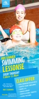 Kids Swimming Lessons Roll Up Banner 2' × 5' template