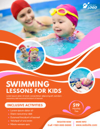 Swimming Lessons Flyer Template | PosterMyWall Swimming Lessons Flyer Template | PosterMyWall