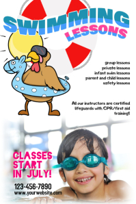 Kids Swimming Lessons Flyer Template | PosterMyWall