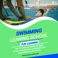 Kids Swimming School Template Post Instagram