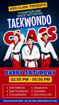 Kids Taekwondo Class Instagram Reel template