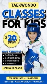 Kids Taekwondo Classes Facebook Story template