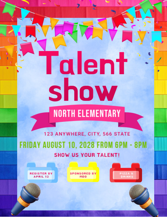 Kids Talent Show Flyer (us Letter) template