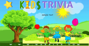 Blue Kids Trivia Facebook Ad Template