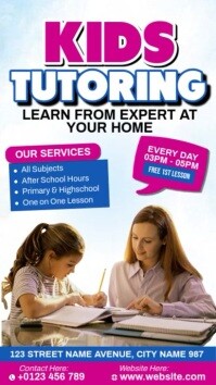 Kids Tutoring Reel de Instagram template