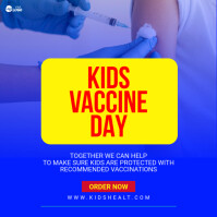 Kids Vaccine Day Post Publicação no Instagram template