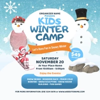 Kids Winter Camp Instagram Post template
