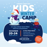 Kids Winter Camp Instagram Post template