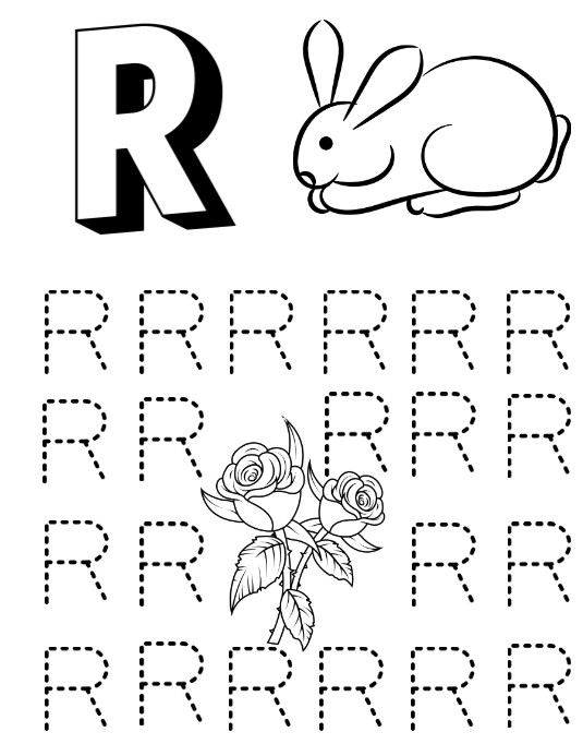 Kids worksheet r tracing alphabet r tracing Template | PosterMyWall