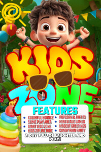 Kids Zone Poster template
