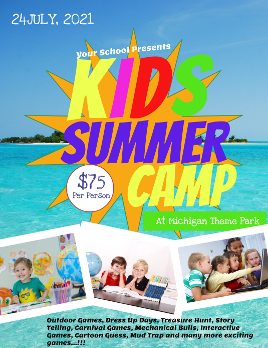 kidz summer camp Template | PosterMyWall kidz summer camp Template | PosterMyWall
