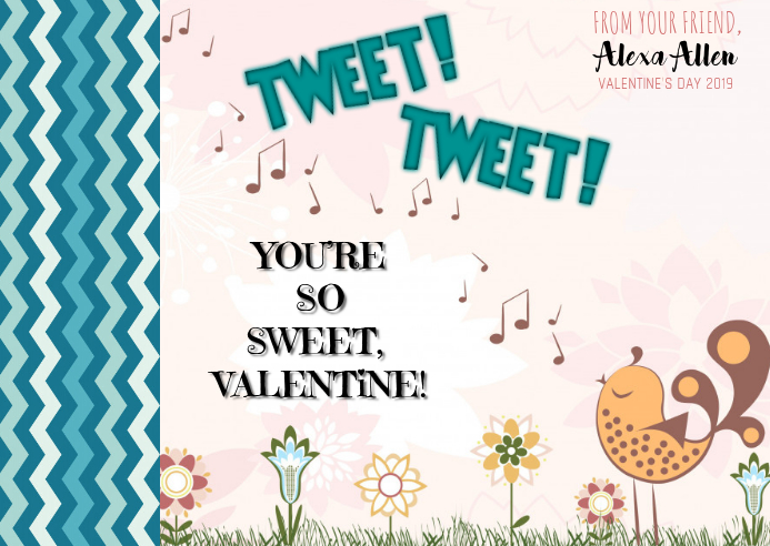 Kid’s Valentine Pocztówka template