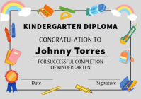 Kinder Diploma A5 template