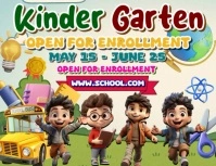 Kinder Garten Enrollment Volante (Carta US) template