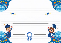 Kindergarten Diploma A5 template