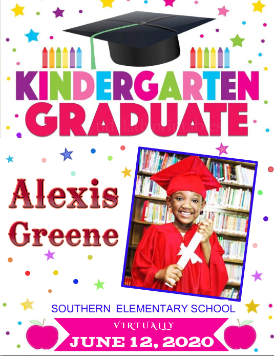 kindergarten GRADUATION FLYER Løbeseddel (US Letter) template