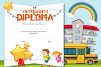 KINDERGATEN CERTIFICATE OF COMPLETION Label template