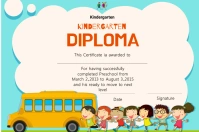 KINDERGATEN CERTIFICATE OF COMPLETION Label template