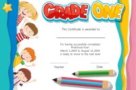 KINDERGATEN CERTIFICATE OF COMPLETION Label template