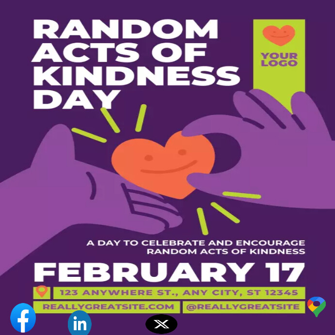 Kind July Kindness campaign Template | PosterMyWall