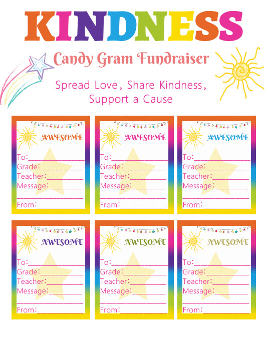 Kindness Candy Grams Flyer Template PosterMyWall