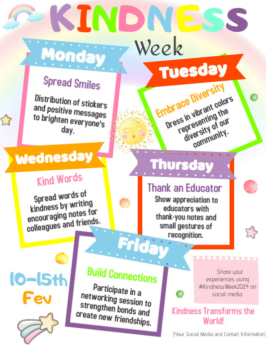 Kindness Week Flyer Template | PosterMyWall