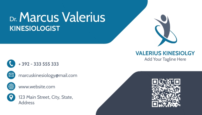 kinesioogy doctor multipurpose qr code busine Template | PosterMyWall
