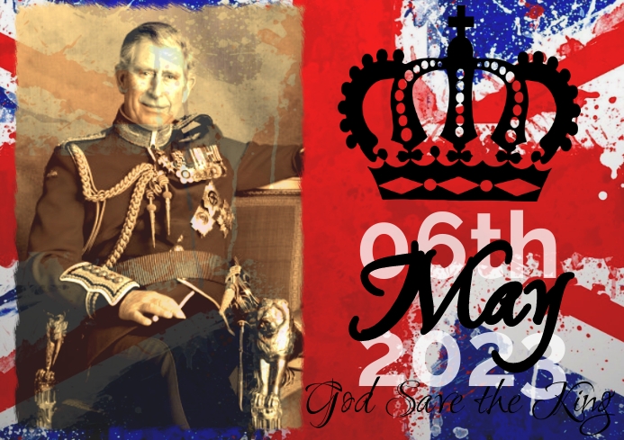 King's coronation day event A4 template