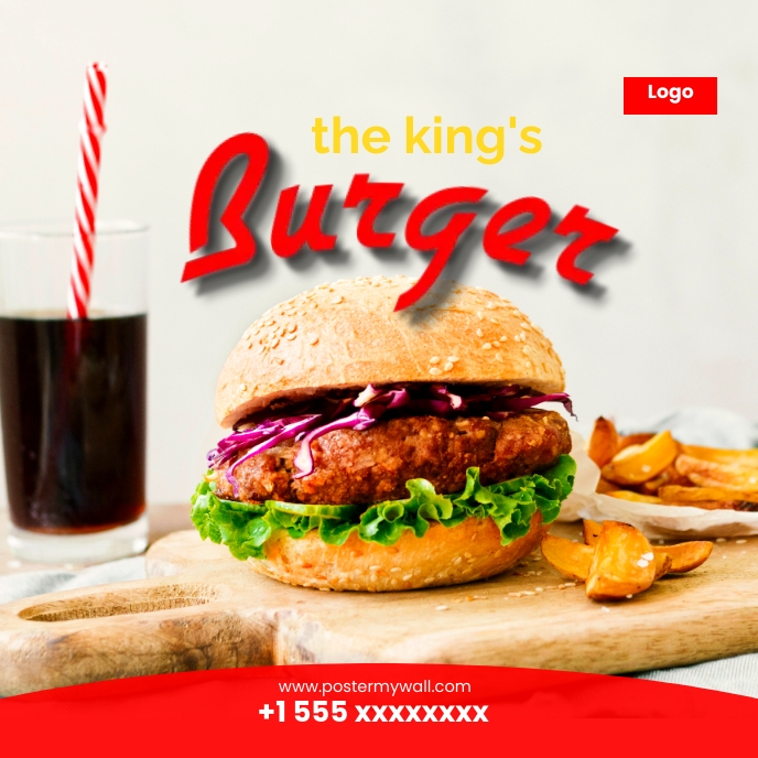 King's burger Okładka albumu template