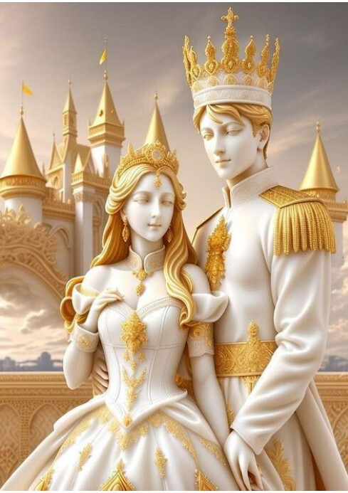 King & Queen Frame  A4 template