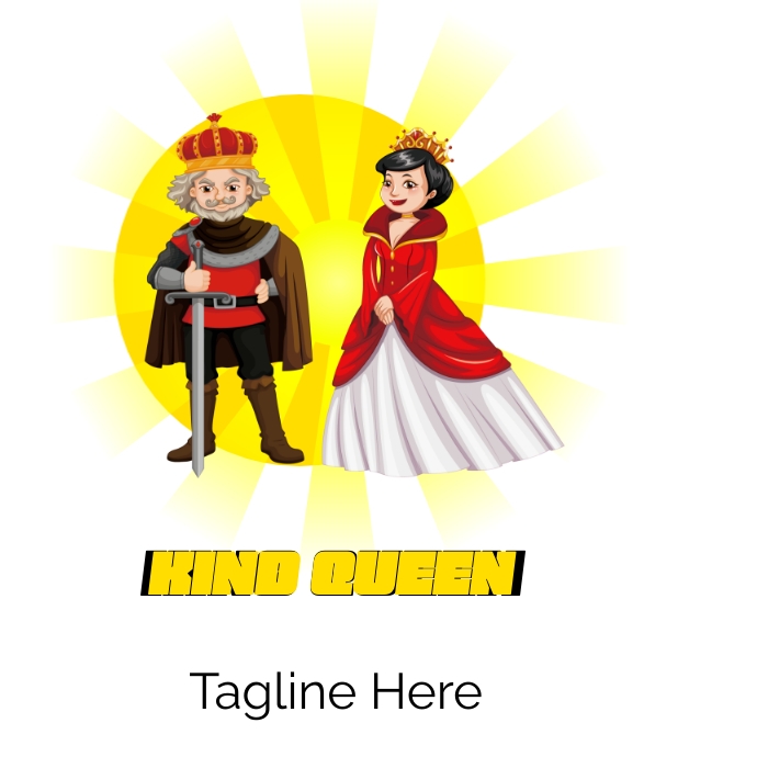 King Monarch Illustration, King and Queen, ki Logo template