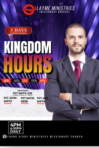 Violet Kingdom Hours Event Poster Template