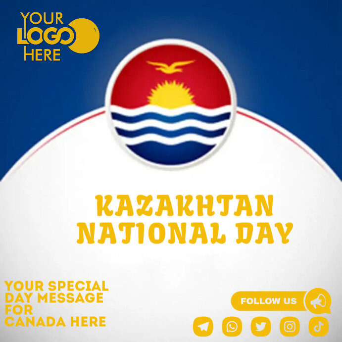 Kiribati National Day Instagram Post template
