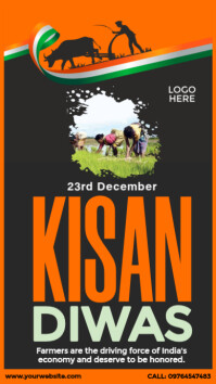 Kisan Diwas Design Instagram Story template