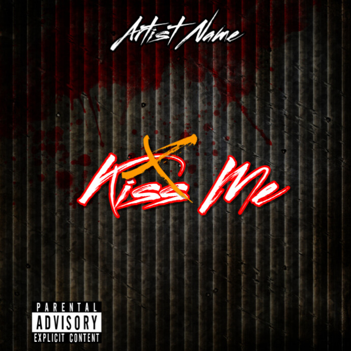 kiss me Album Cover template