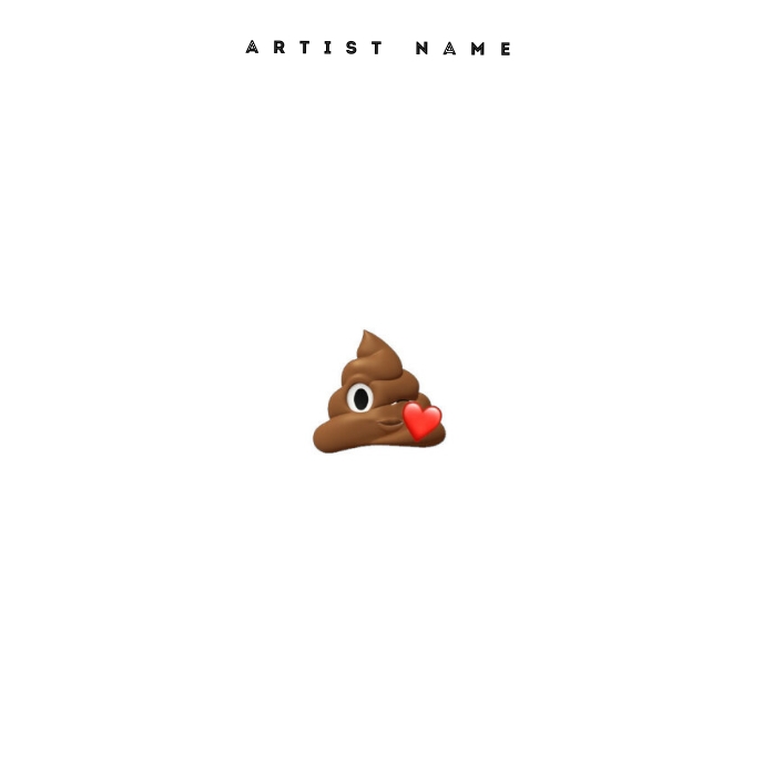 kiss Pile of Poo emoji Album Cover Template Albumhoes