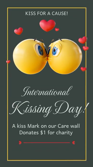 Kissing day, Instagram Story template