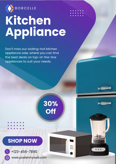 Kitchen Appliance Template PosterMyWall