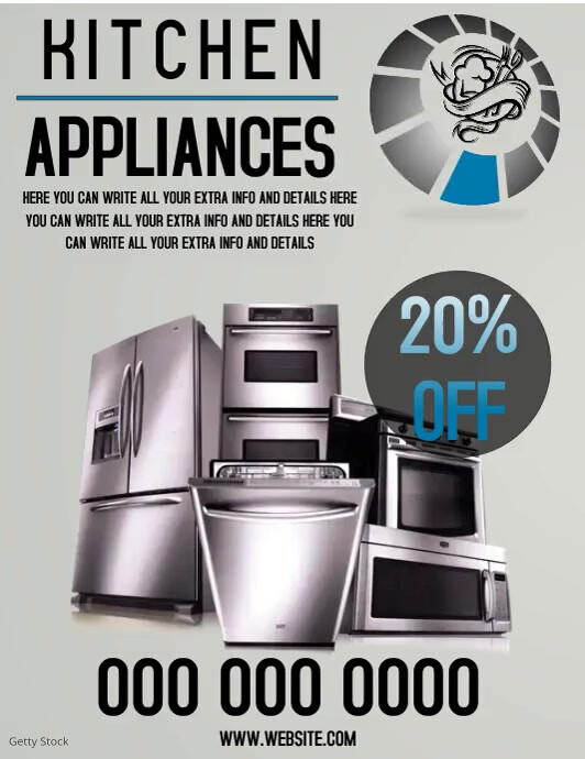 KITCHEN APPLIANCES FLYER TEMPLATE PosterMyWall