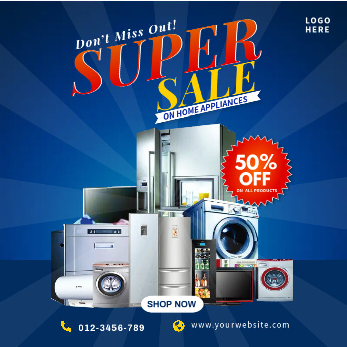 Copy of Kitchen Appliances Sale PosterMyWall