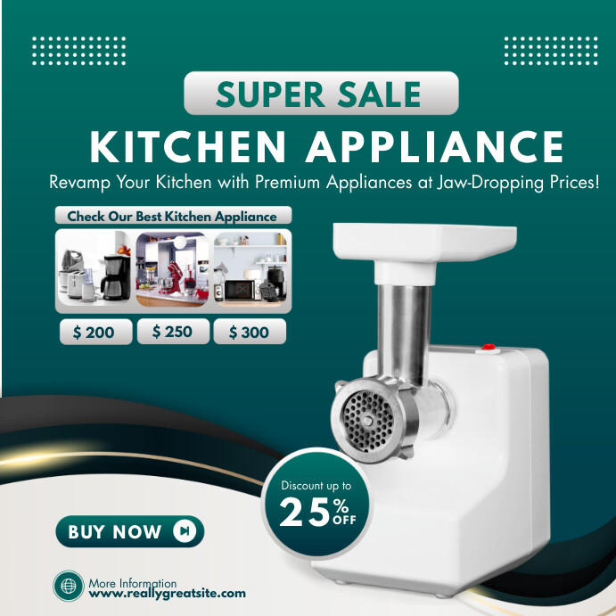 KITCHEN APPLIANCES SALE Template PosterMyWall