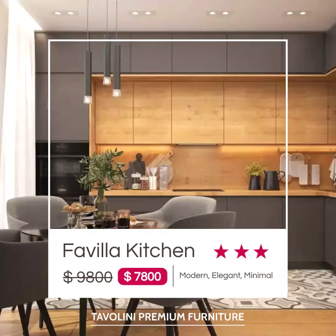 Kitchen Advertising Examples Kitchen furniture advertisement template desi | PosterMyWall