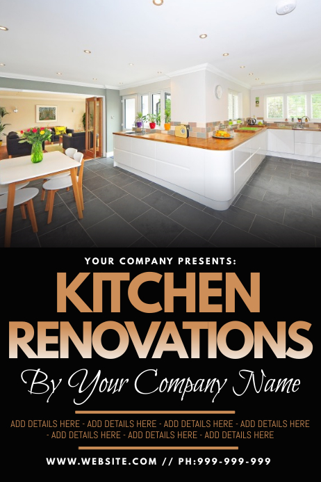 Kitchen Renovations Poster Template | PosterMyWall