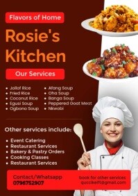Kitchen Services Ad Flyer Template A4